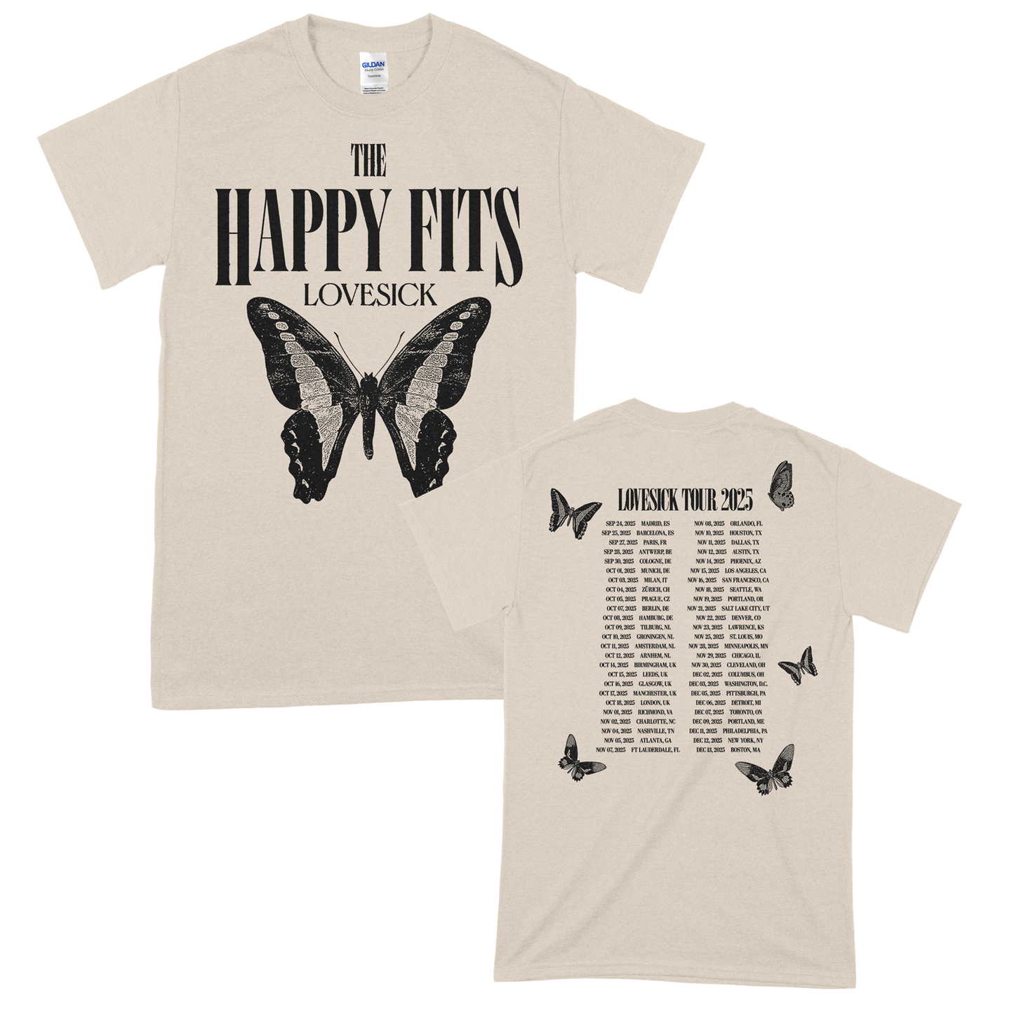 The Happy Fits (Butterfly EU/UK Tour 2025) T-Shirt