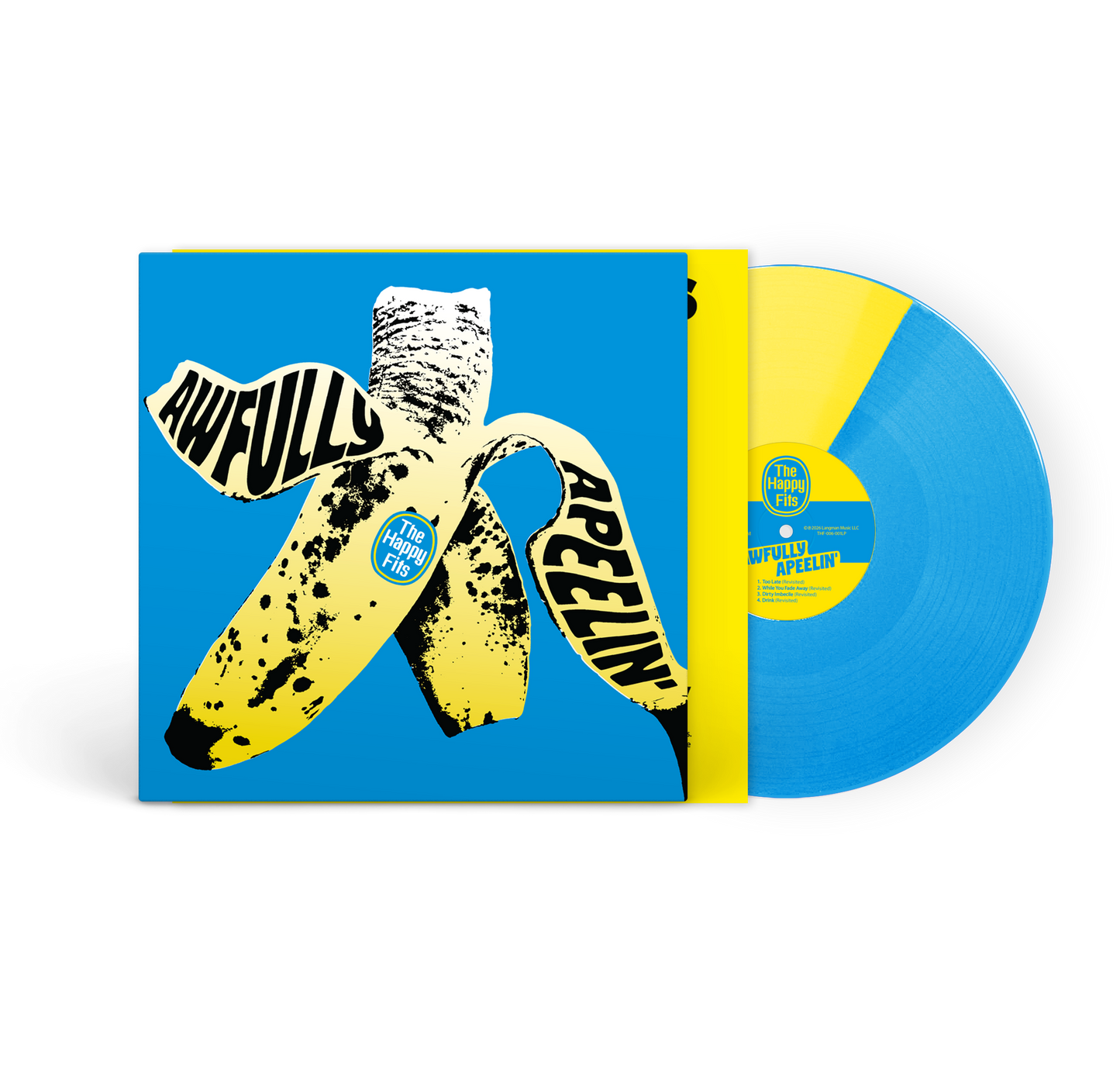 The Happy Fits (Awfully Apeelin' 10 Year) Half Blue Half Yellow Vinyl